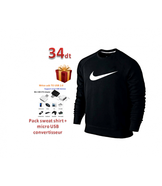 Pack sweat shirt + micro USB convertisseur