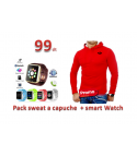 Pack sweat a capuche  + smart Watch